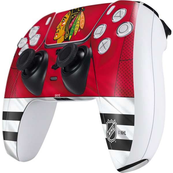 NHL Blackhawks Red Stripes PS5 Controller Skin