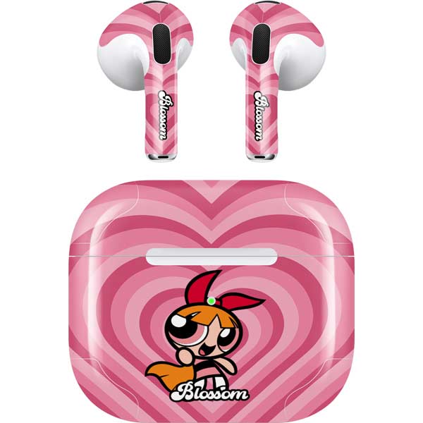 Cartoon Network Powerpuff Girls Blossom Pink Hearts Apple AirPods (3rd Gen 2021) Skin