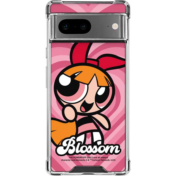 Cartoon Network Powerpuff Girls Blossom Pink Hearts Google Pixel 8 Clear Case
