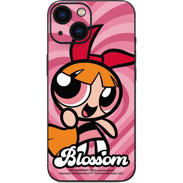Cartoon Network Powerpuff Girls Blossom Pink Hearts iPhone 13 Mini Skin