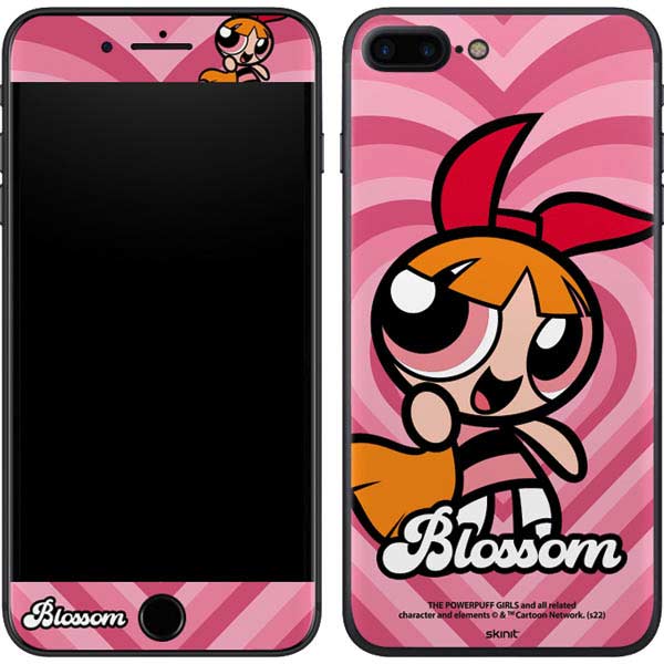 Cartoon Network Powerpuff Girls Blossom Pink Hearts iPhone 8 Plus Skin