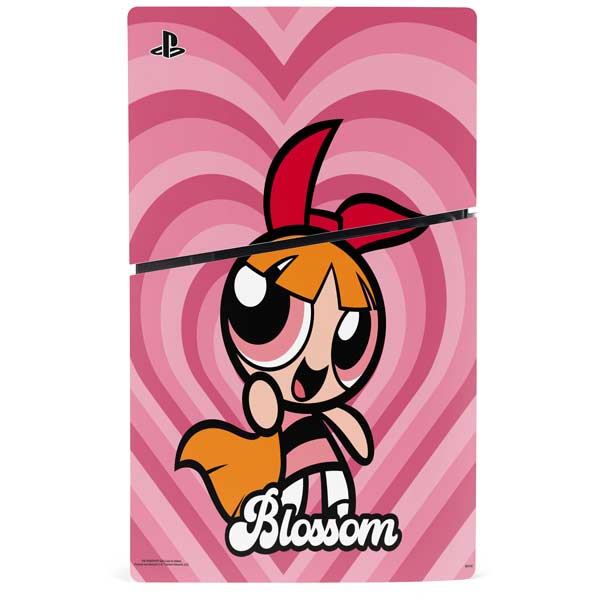 Cartoon Network Powerpuff Girls Blossom Pink Hearts PS5 Slim Disk Bundle Skin