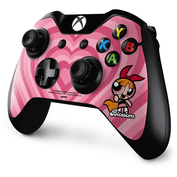 Cartoon Network Powerpuff Girls Blossom Pink Hearts Xbox One Controller Skin