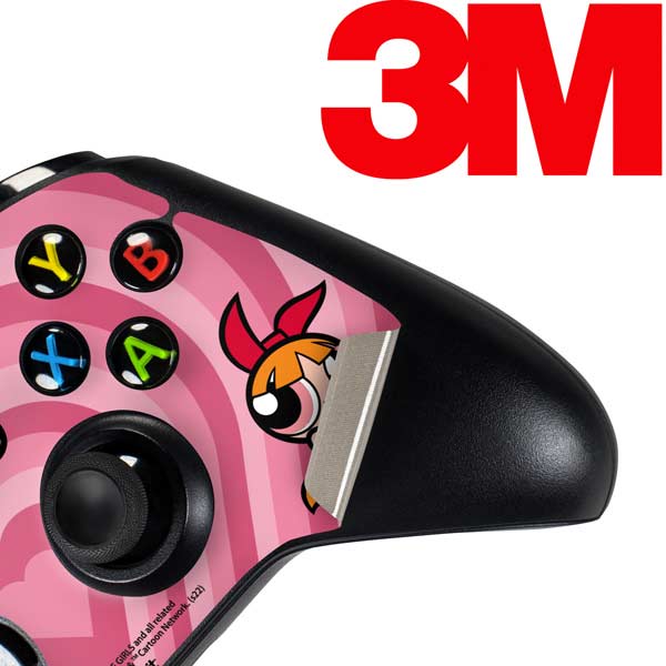 Cartoon Network Powerpuff Girls Blossom Pink Hearts Xbox One Controller Skin