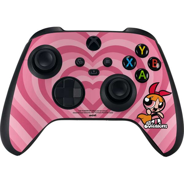 Cartoon Network Powerpuff Girls Blossom Pink Hearts Xbox Series X Controller Skin