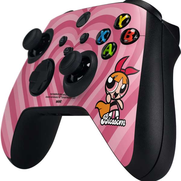Cartoon Network Powerpuff Girls Blossom Pink Hearts Xbox Series X Controller Skin
