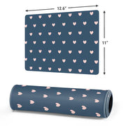 Blue and Pink Hearts Gaming Mouse Pad