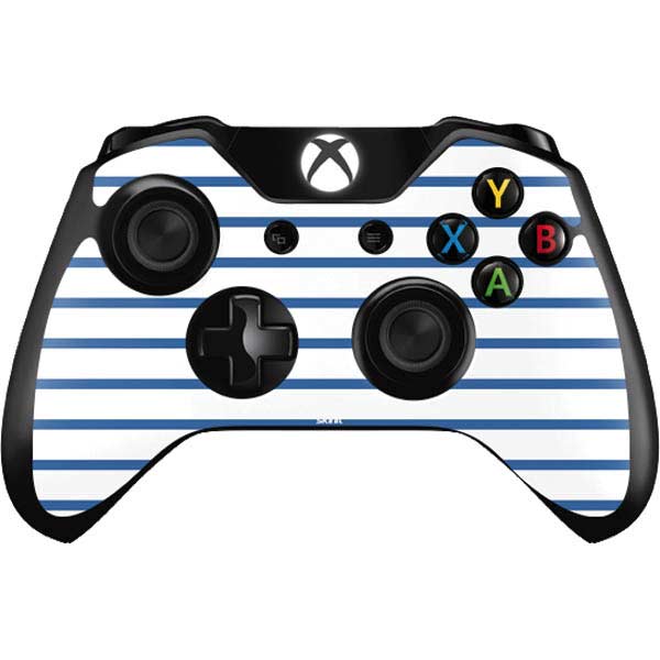 Blue and White Stripes Xbox One Controller Skin