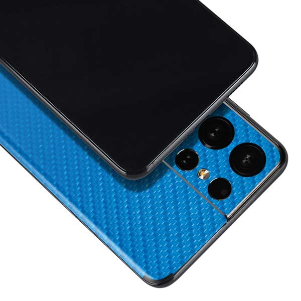 Blue Carbon Fiber Specialty Material Galaxy S21 Ultra 5G Skin – Skinit