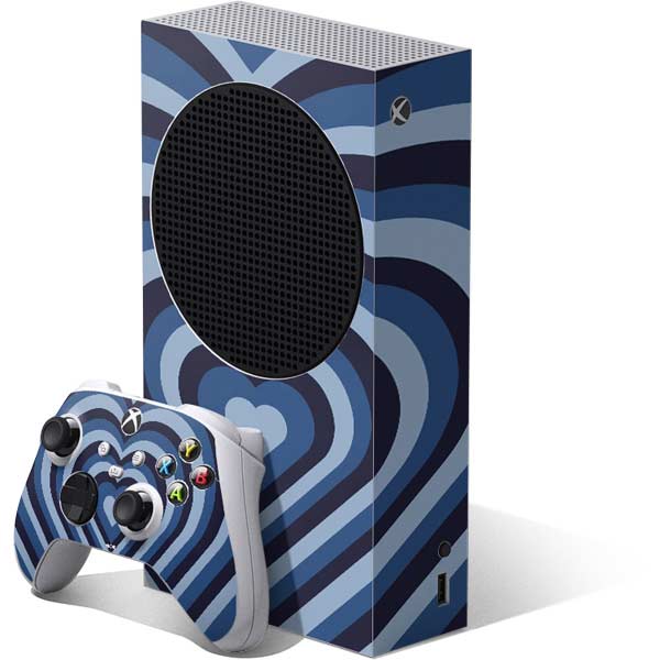 Blue Heart Pattern Xbox Series S Skins