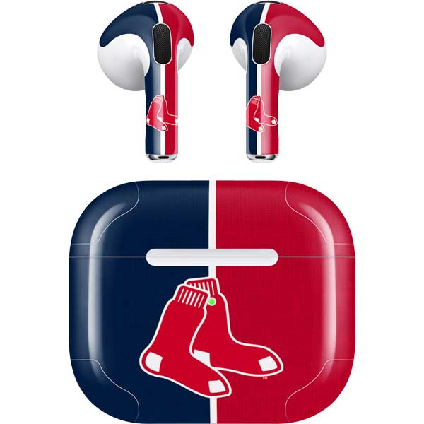 MLB Boston Red Sox Split Apple AirPods (3rd Gen 2021) Skin