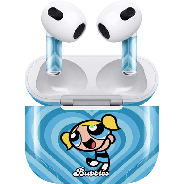 Cartoon Network Powerpuff Girls Bubbles Blue Hearts Apple AirPods (3rd Gen 2021) Skin