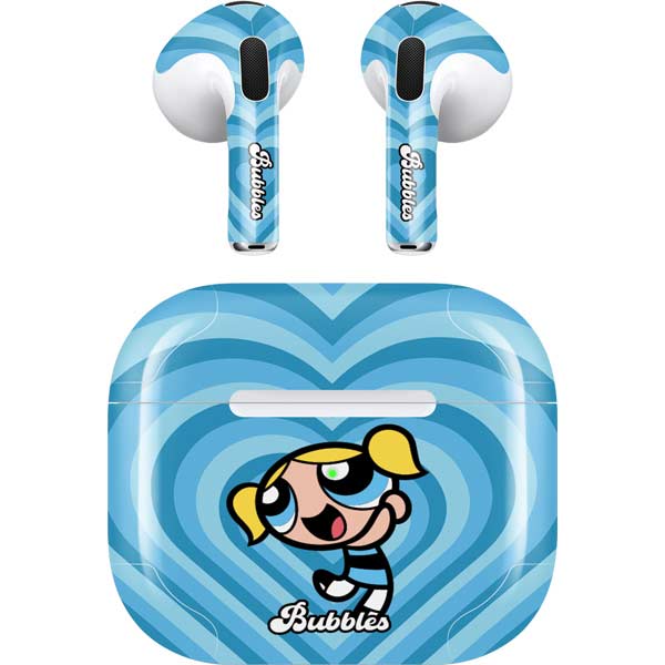 Cartoon Network Powerpuff Girls Bubbles Blue Hearts Apple AirPods (3rd Gen 2021) Skin