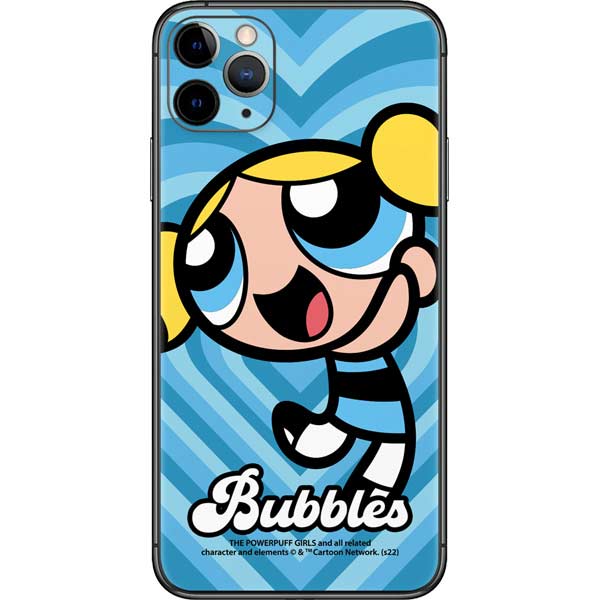 Cartoon Network Powerpuff Girls Bubbles Blue Hearts iPhone 11 Pro Max Skin