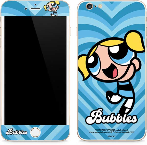 Cartoon Network Powerpuff Girls Bubbles Blue Hearts iPhone 6/6s Plus Skin