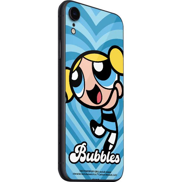 Cartoon Network Powerpuff Girls Bubbles Blue Hearts iPhone SE (2nd & 3rd Gen) Skin