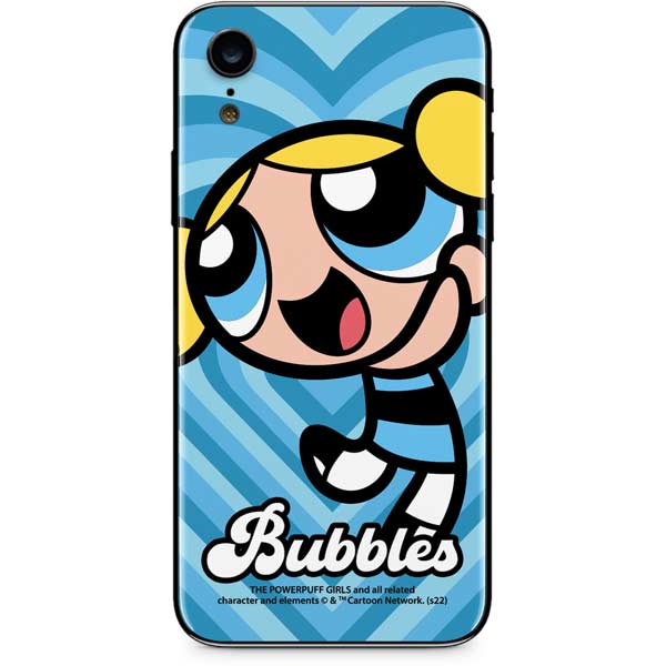 Cartoon Network Powerpuff Girls Bubbles Blue Hearts iPhone XR Skin