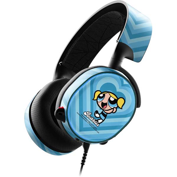 Cartoon Network Powerpuff Girls Bubbles Blue Hearts SteelSeries Arctis 3 Skin
