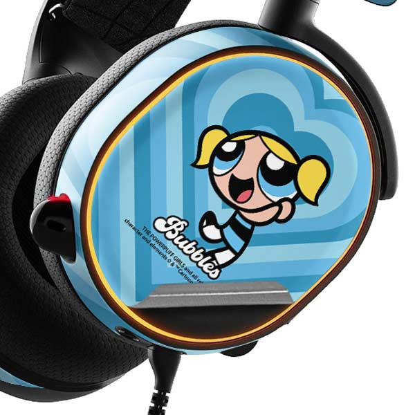 Cartoon Network Powerpuff Girls Bubbles Blue Hearts SteelSeries Arctis 3 Skin