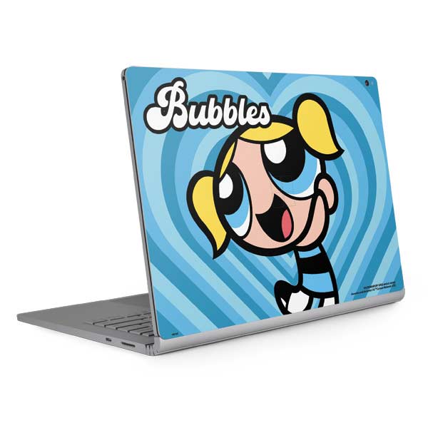 Cartoon Network Powerpuff Girls Bubbles Blue Hearts Surface Book 2 15in Skin