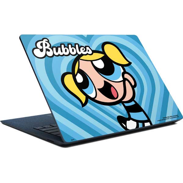 Cartoon Network Powerpuff Girls Bubbles Blue Hearts Surface Laptop Skin