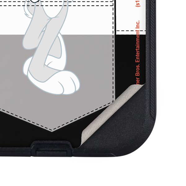 Looney Tunes Bugs Bunny Black White Otterbox Defender iPhone Skin