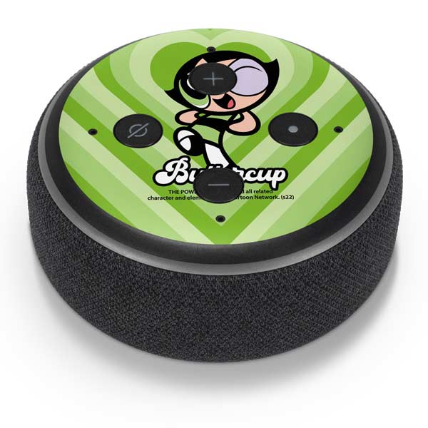 Cartoon Network Powerpuff Girls Buttercup Green Hearts Amazon Echo Dot Skin
