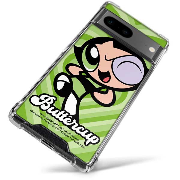 Cartoon Network Powerpuff Girls Buttercup Green Hearts Google Pixel 8 Clear Case