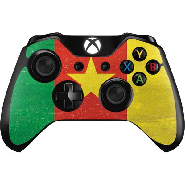 Cameroon Flag Distressed Xbox One Controller Skin
