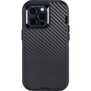 Black Carbon Fiber Specialty Texture Material Otterbox Defender iPhone Skin