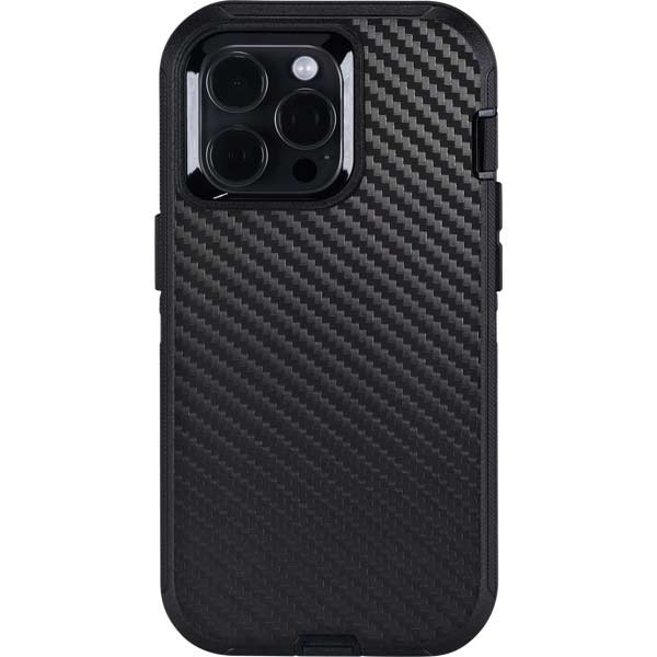 Black Carbon Fiber Specialty Texture Material Otterbox Defender iPhone Skin