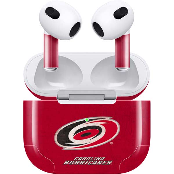NHL Carolina Hurricanes Distressed Apple AirPods (3rd Gen 2021) Skin