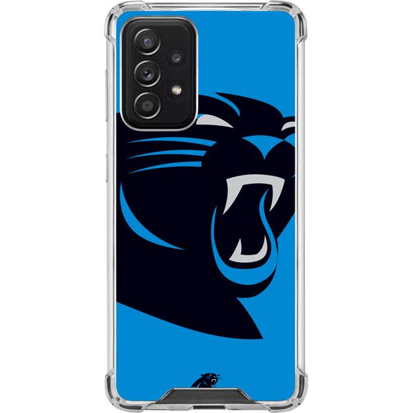Carolina Panthers Large Logo Clear Case for Galaxy A52 5G