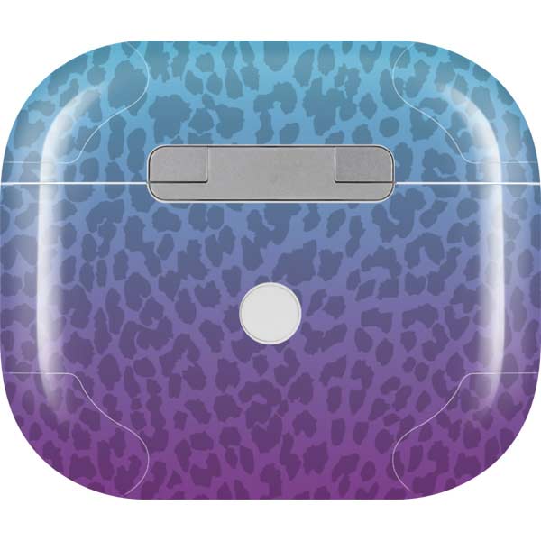 Cheetah Print Purple and Blue Apple AirPods (3rd Gen 2021) Skin