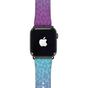 Cheetah Print Purple and Blue Apple Watch Band 38-40mm