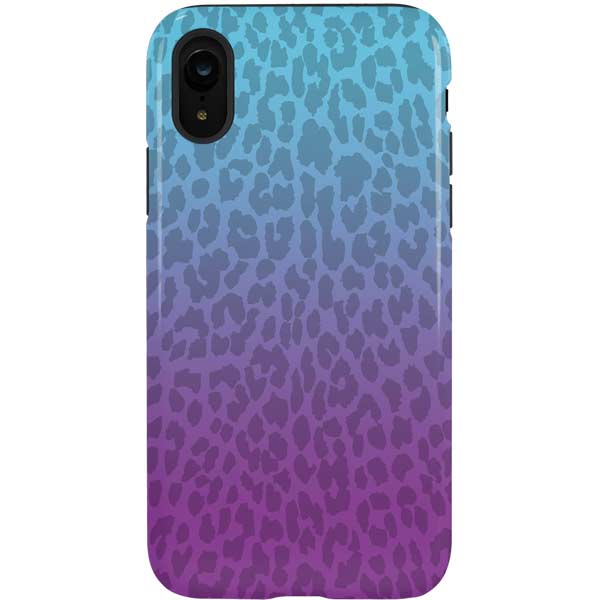 Cheetah Print Purple and Blue Apple iPhone Pro Case