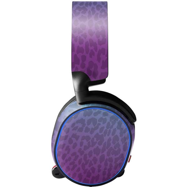 Cheetah Print Purple and Blue SteelSeries Arctis 3 Skin