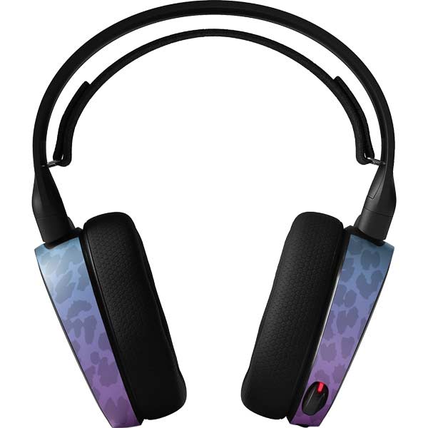 Cheetah Print Purple and Blue SteelSeries Arctis 3 Skin