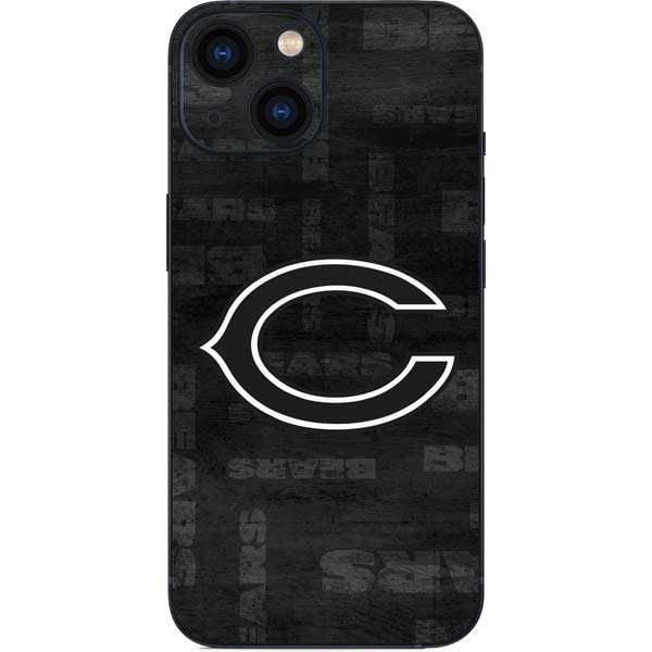 NFL Chicago Bears Black & White iPhone 13 Mini Skin