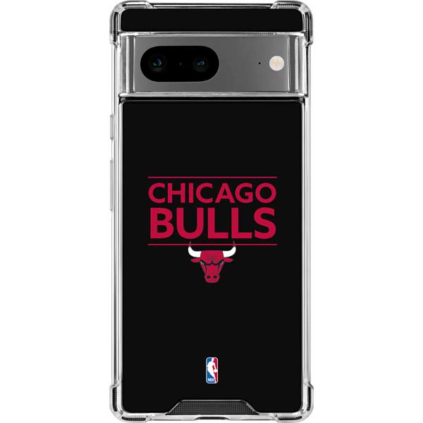 NBA Chicago Bulls Standard - Black Google Pixel 8 Clear Case