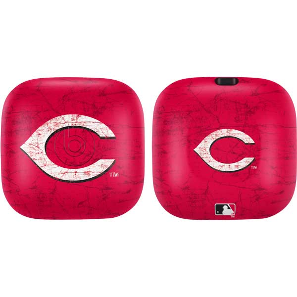 Power Stacks Reds Cincinnati Reds - Solid Distressed PowerBeats Skin | MLB – Skinit