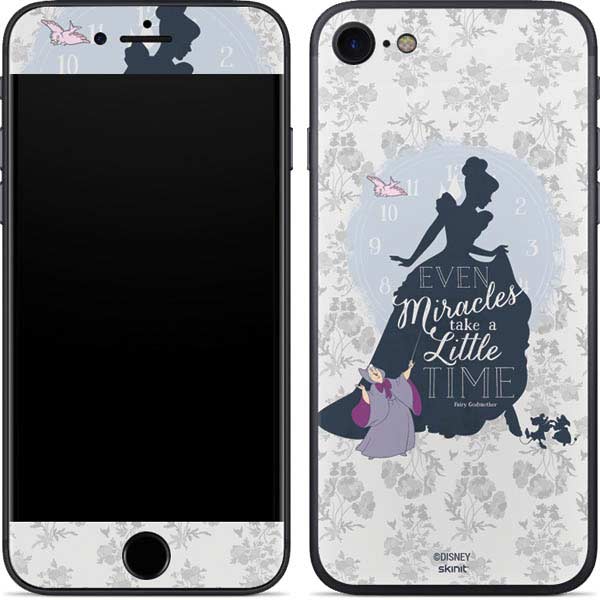 Disney Cinderella Miracles Take Time Silhouette iPhone 8 Skin