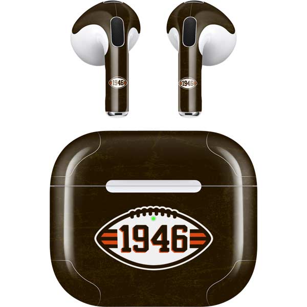 NFL Cleveland Browns Alternate Distressed Apple AirPods (3rd Gen 2021) Skin