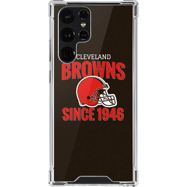 NFL Cleveland Browns Helmet Galaxy S22 Ultra Clear Case