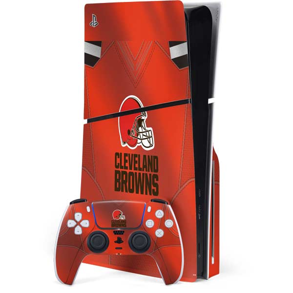 NFL Cleveland Browns Team Jersey PS5 Slim Disk Bundle Skin