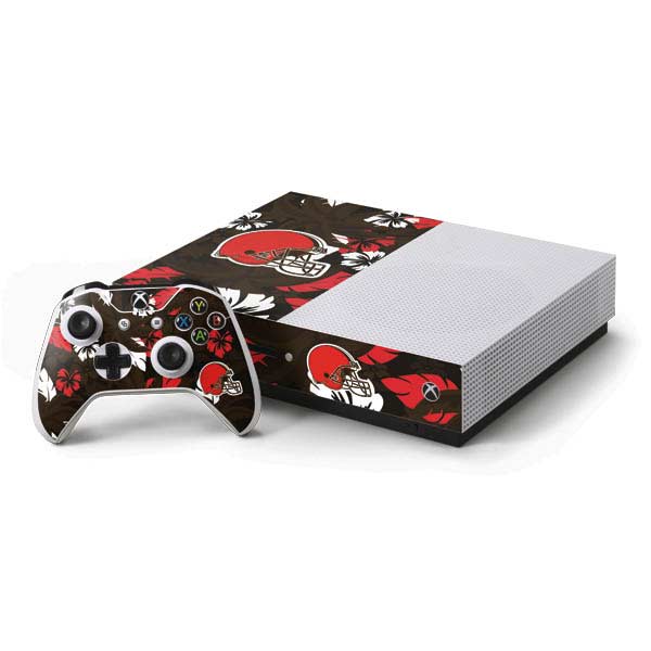 NFL Cleveland Browns Tropical Print Xbox One Skins