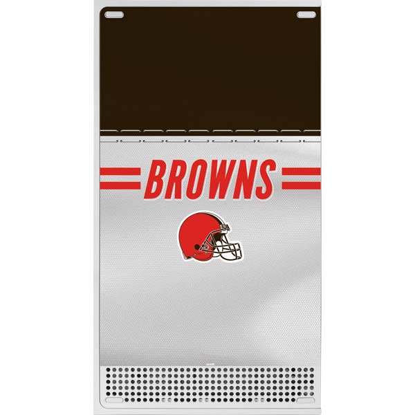 NFL Cleveland Browns White Striped Xbox Series S Skins