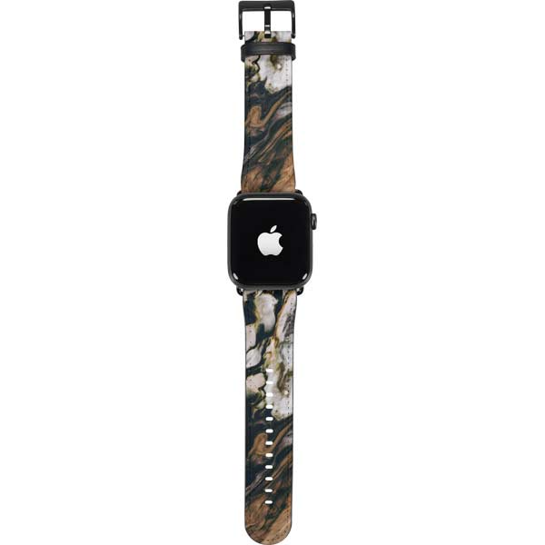 Copper and Black Marble Ink Apple Watch Band 38-40mm