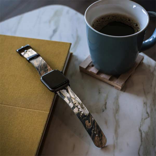 Copper and Black Marble Ink Apple Watch Band 38-40mm