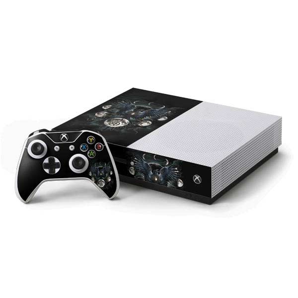 Crow and Moon Phases by Sarah Richter Xbox One Skins